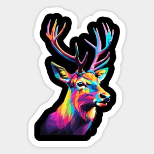 Deer WPAP 2 Sticker
